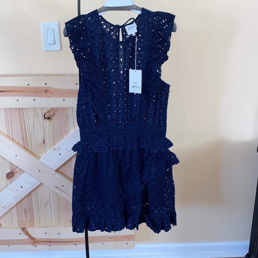 Kayla Eyelet Ruffled Mini Dress - Picture 6 of 8